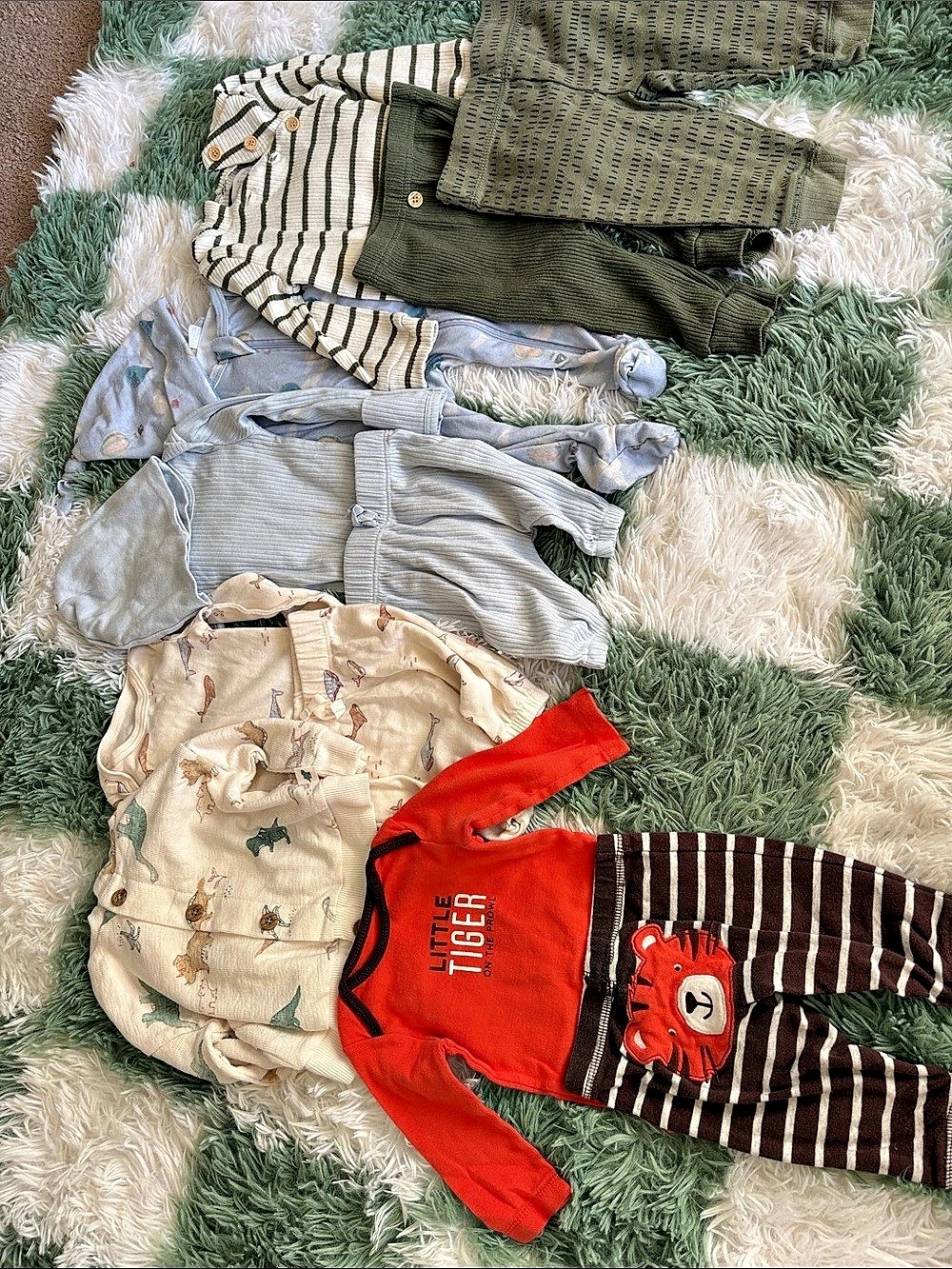 Baby Clothing Set Striped Multicolor Like New